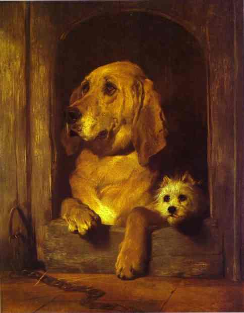 Oil painting:Dignity and Impudence. 1839