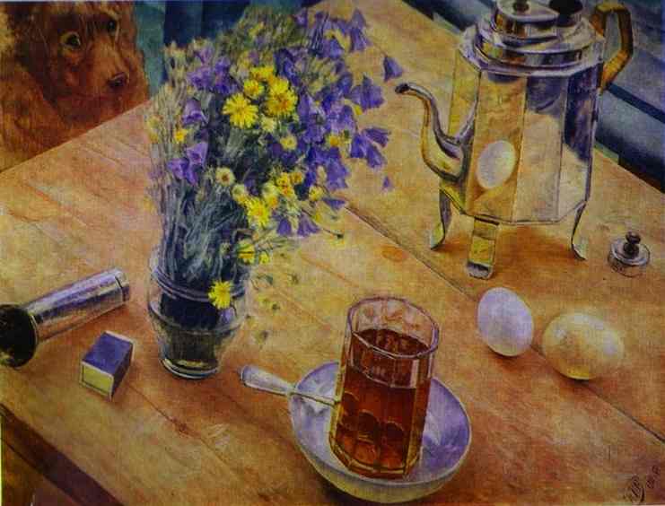 Oil painting:Morning Still Life. 1918