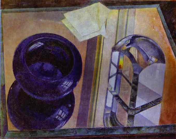 Oil painting:Still Life with Blue Ashtray. 1920