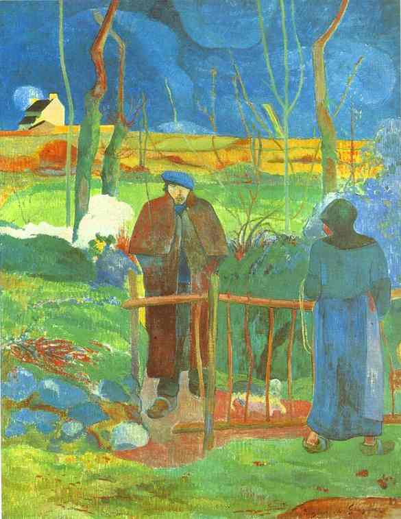 Oil painting:Bonjour, Monsieur Gauguin. 1889