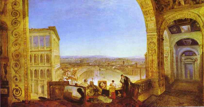 Oil painting:Rome, from the Vatican, Raffaelle, Accompanied by La Fornarina, Preparing His Pictures