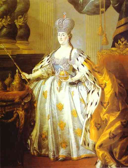 Oil painting:Portrait of Empress Catherine II. c. 1762