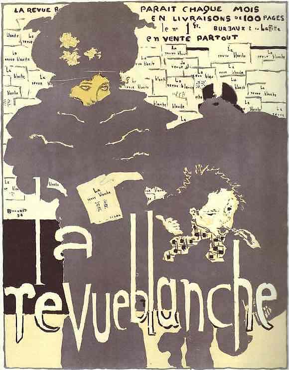 Oil painting:Poster for La Revue blanche, colored lithography. 1894
