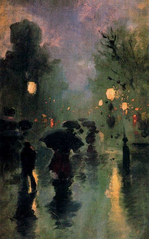 The Street in a rainy night