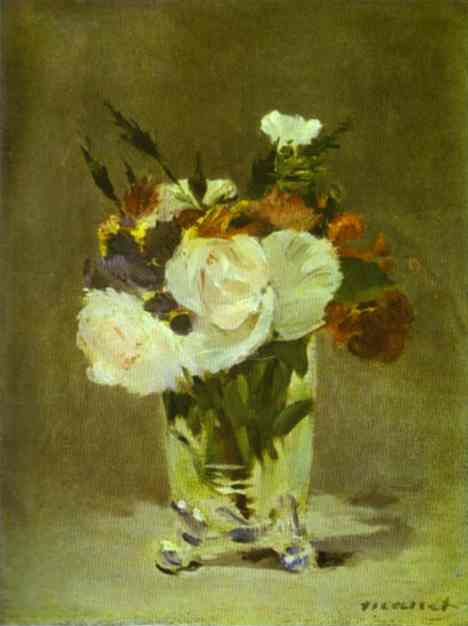 Flowers in a Crystal Vase