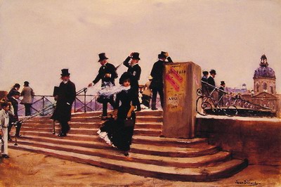 Pont des arts windy day,Bridge of Art