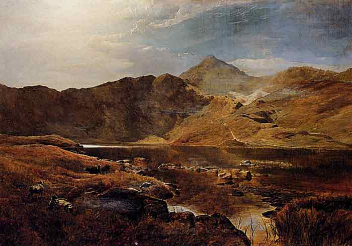 Oil painting for sale:Cattle And Sheep In A Scottish Highland Landscape, 1851