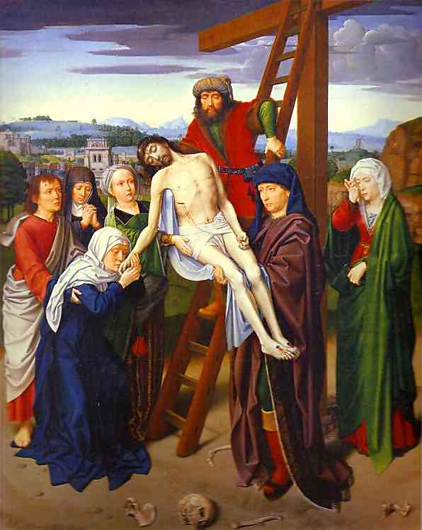 Oil painting:The Deposition. c. 1510