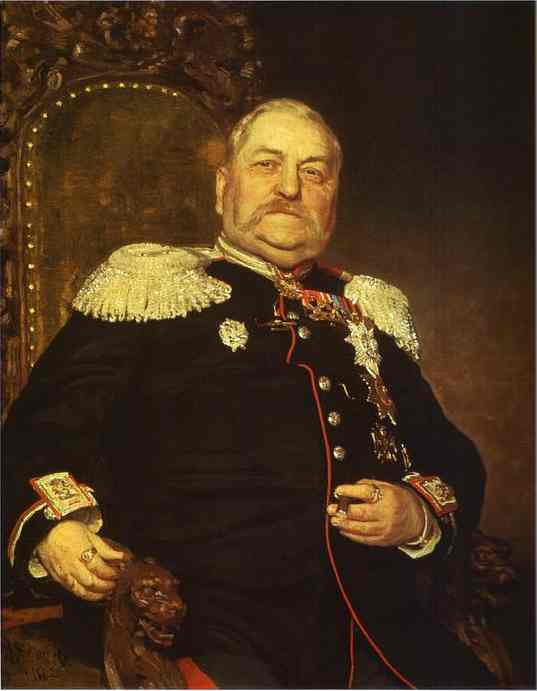Oil painting:Portrait of the Military Engineer Andrey Delvig. 1882
