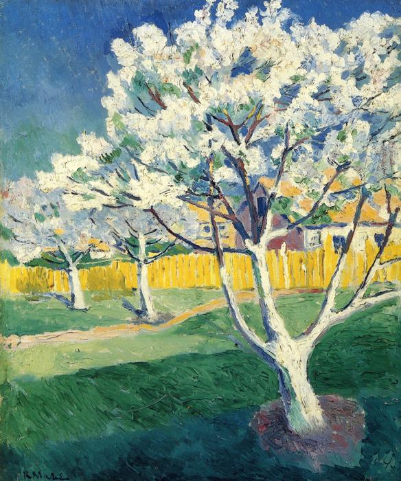 Oil painting:Apple Tree in Blossom.