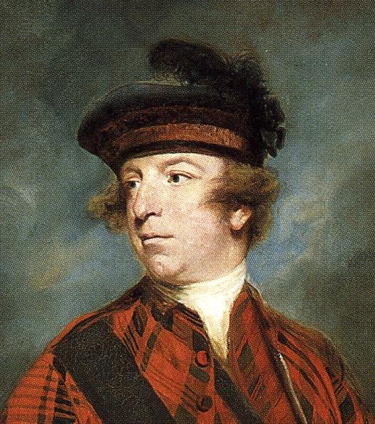 Oil painting:John Murray, 4th Earl of Dunmore. Detail. 1765