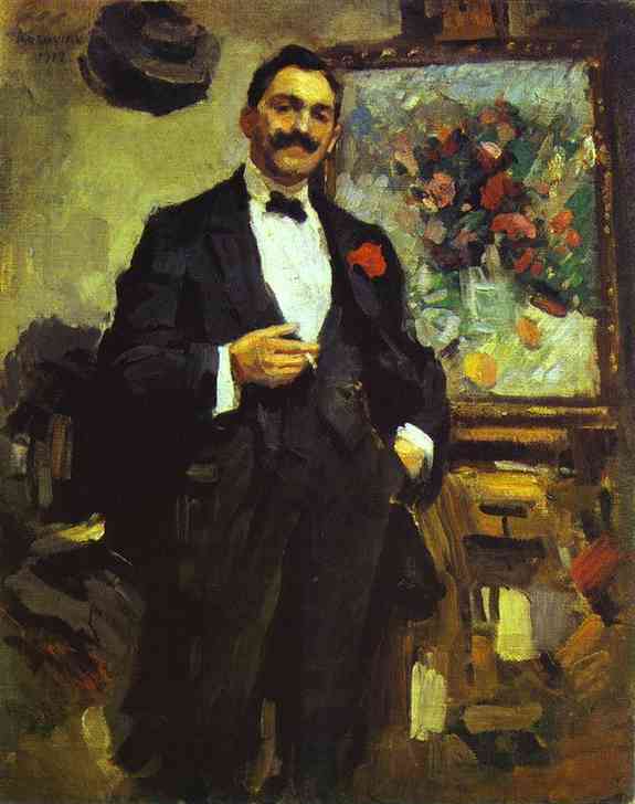 Oil painting: Portrait of the Hungarian Artist Jozef Ripple-Ronai. 1912