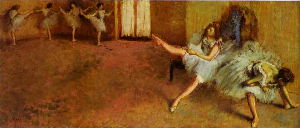 Oil painting:Before the Ballet. 1888