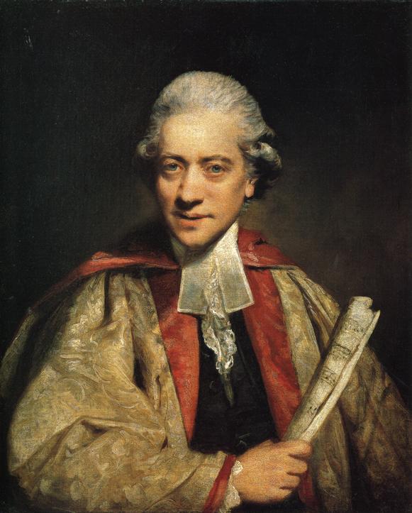 Oil painting:Charles Burney. 1781