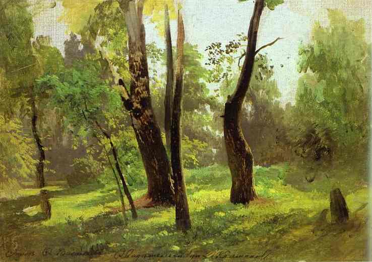 Oil painting:Trees.