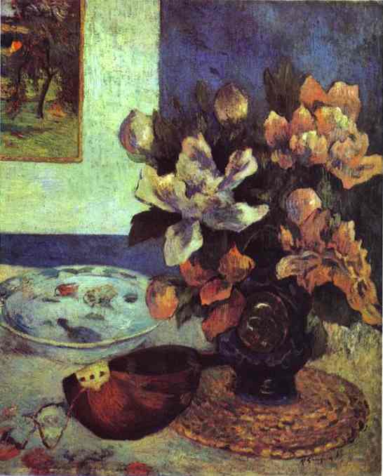 Oil painting:Still Life with Mandolin. 1885