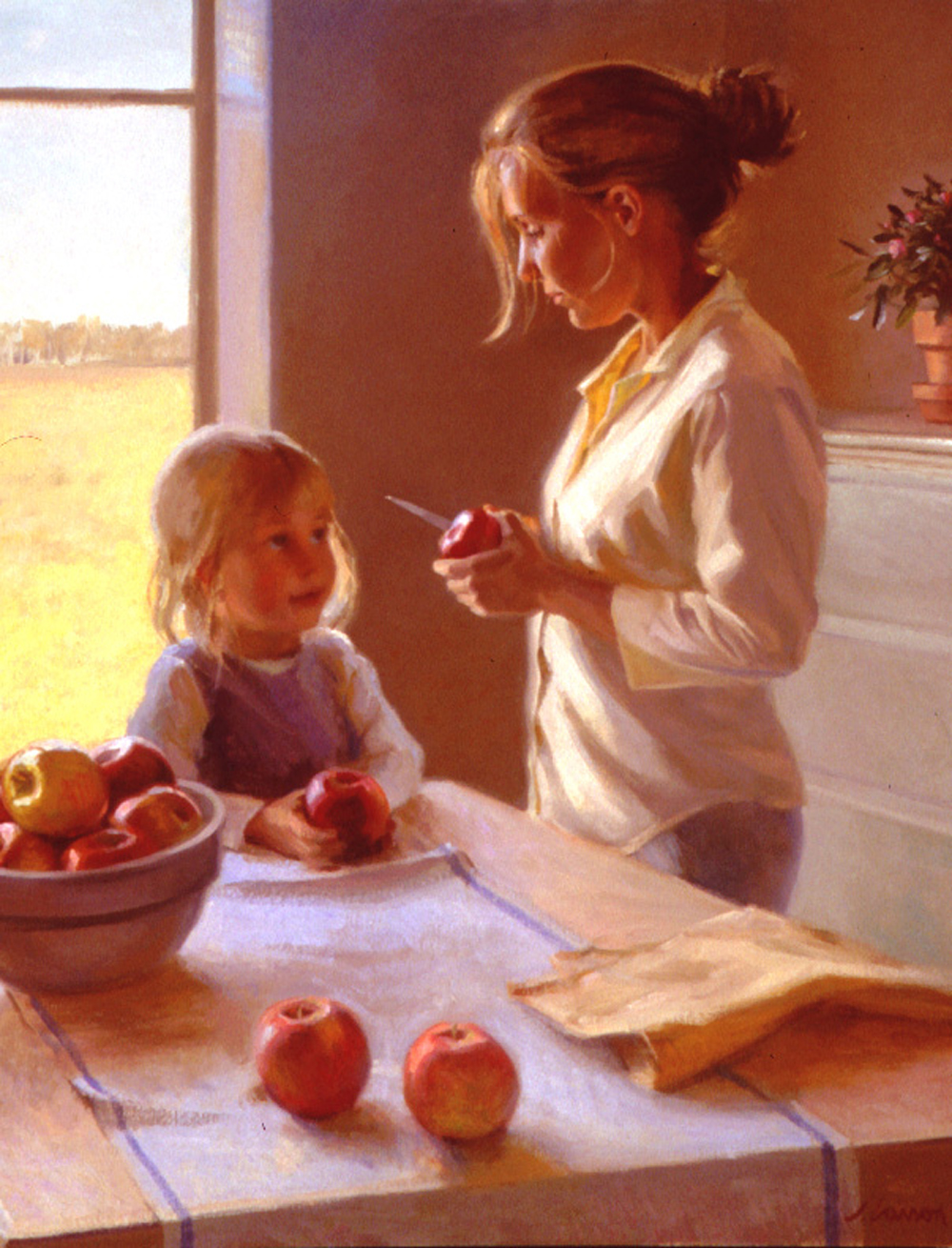 Мама учит ретро. Джеффри Ларсон художник дети. Картина художника Джеффри т Ларсон- «осенние яблоки». Художник Джеффри Ларсон (Jeffrey t.. Jeffrey t. Larson картины.