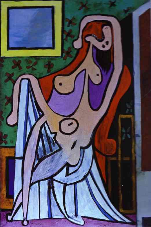 Large Nude in Red Armchair