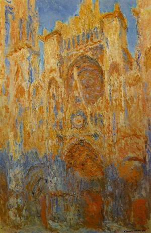 Rouen Cathedral at the End of Day Sunlight Effect 1892-1893