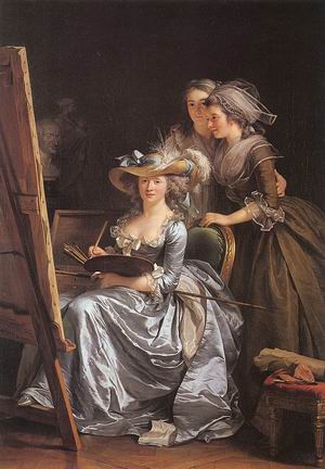 Self-Portrait with Two Pupils 1785