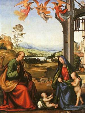 The Holy Family with the Infant St. John in a Landscape