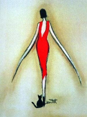 Oucha-red dress