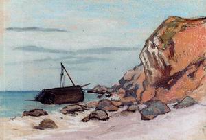 Saint-Adresse Beached Sailboat 1865