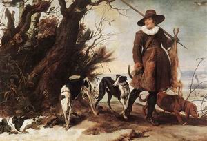 Winter Landscape with a Hunter 1624