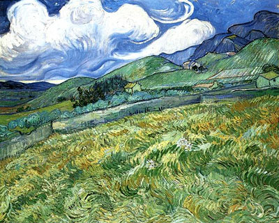 Mountainous Landscape Behind Saint-Paul Hospital