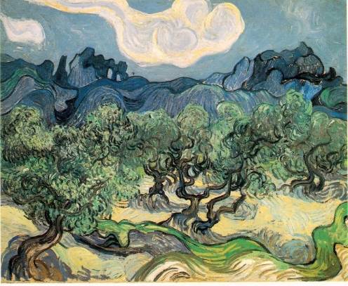 Vincent van Gogh - Olive Trees with the Alpilles in the Background