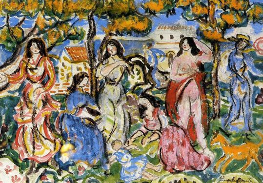 Maurice Prendergast - Figures in a Landscape