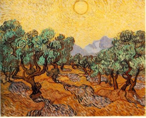 Vincent van Gogh - Olive Trees with Yellow Sky and Sun