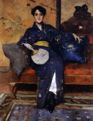 William Merritt Chase - The Blue Kimono