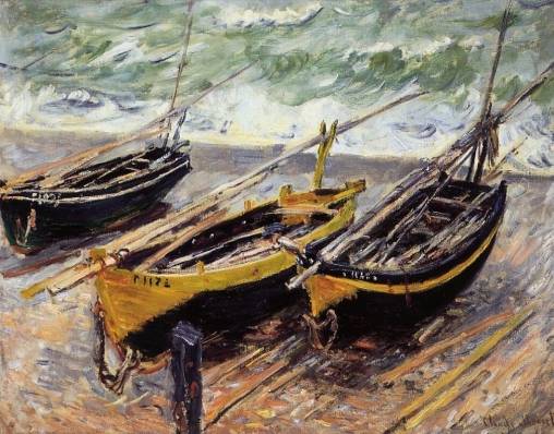 Claude Monet - Three Fishing Boats