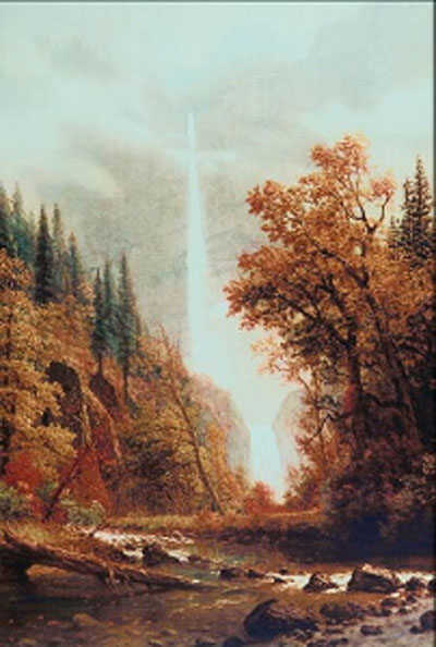 Albert Bierstadt Multnomah Falls Oil Painting