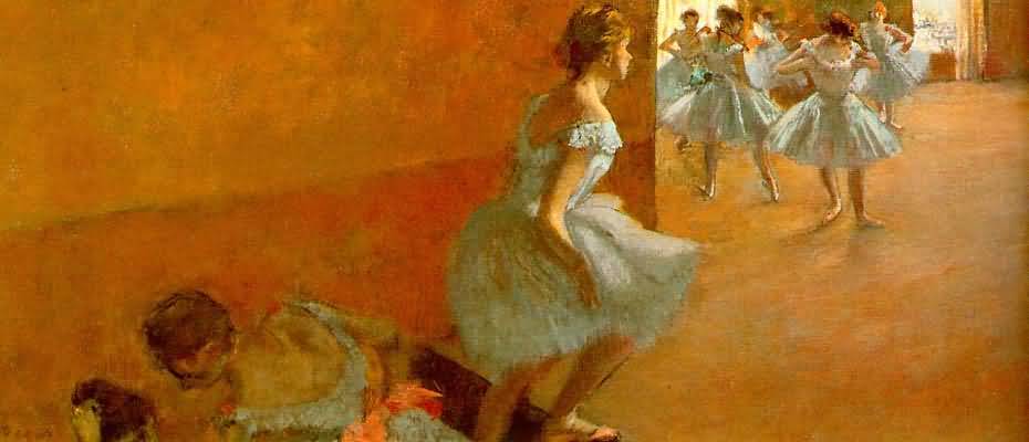 Edgar Degas Dancers Climbing the Stairs Oil Painting