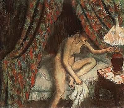 Edgar Degas Retiring Oil Painting