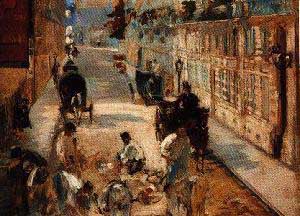 Edouard Manet The Road Menders Rue Mosnier Oil Painting