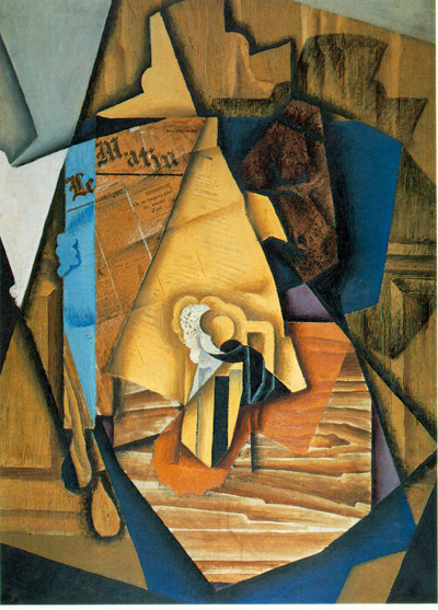 Juan Gris The Man At The Cafe Oil Painting