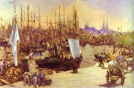 The Harbour at Bordeaux. 1871.