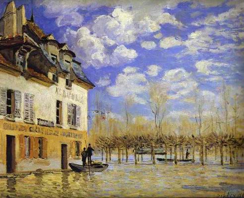 Boat in the Flood at Port Marly. 1876.
