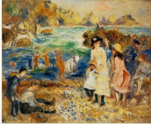 Children on the Beach of Guernesey. 1883.