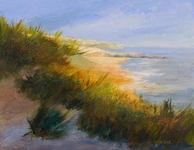 Semi Abstract Impressionist Landscape Coast and Dunes
