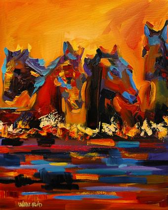 ARTOUTWEST DAILY PAINTING EQUINE HORSE ABSTRACT AUGUST 17