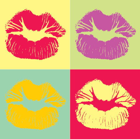 pop art kiss