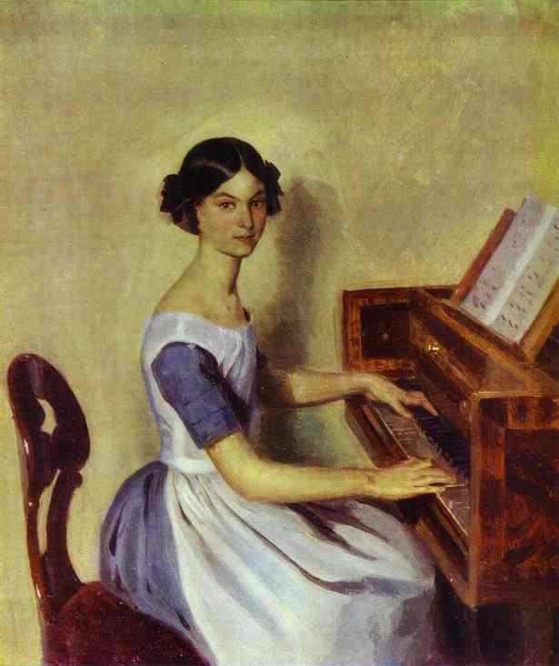 Portrait of N. P. Zhdanovich at the Harpischord