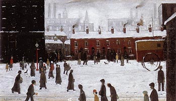 L-S-Lowry A Street Scene in the Snow 1935