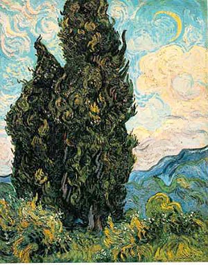 Vincent van Gogh Cypresses 1889