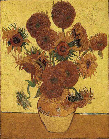 Vincent van Gogh Vase with Fifteen Sunflowers 1888