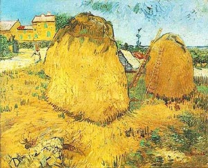 Vincent van Gogh Haystacks in Provence 1888